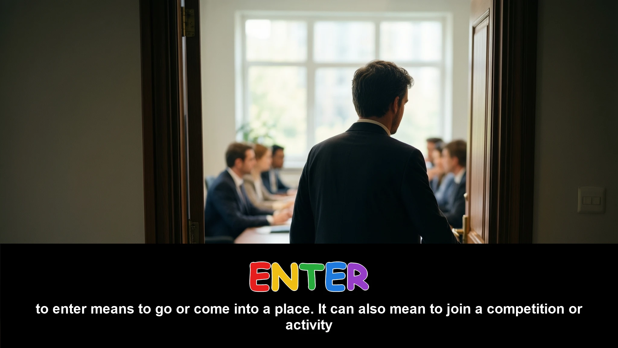 English Illustration for enter